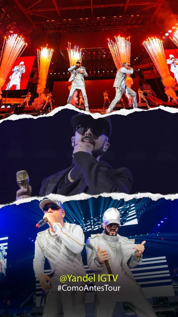 ヤンデルのインスタグラム：「#Wisin #wisinYyandel #Yandel #ComoAntesTour / 🎥 @OscarMena」