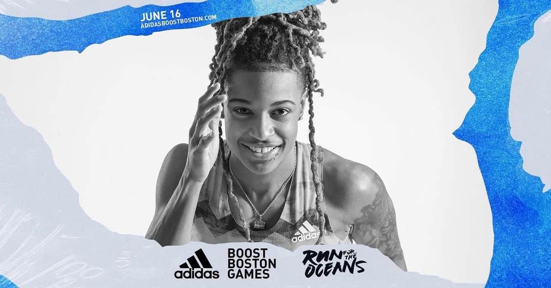 アレア・ホッブズのインスタグラム：「Watch me race on the streets of Boston at adidas Boost Boston Games on June 16 NBC from 3:30-5pm CT.  #HereToCreate #RunForTheOceans #adidasrunning」