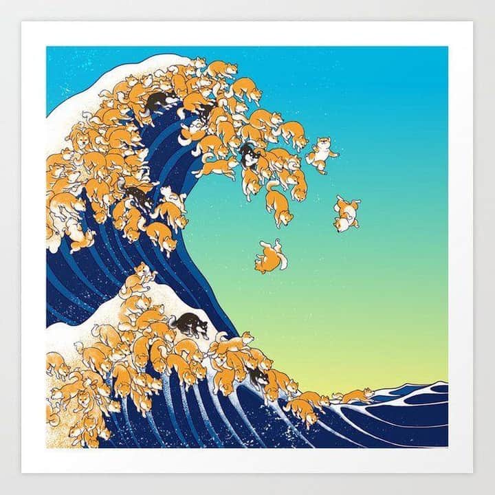 9GAGさんのインスタグラム写真 - (9GAGInstagram)「The Great Wave off Shiba⠀ ⠀ By kuroshibaHAL | TW⠀ ⠀ #shiba #shibainu #9gag」6月15日 10時00分 - 9gag
