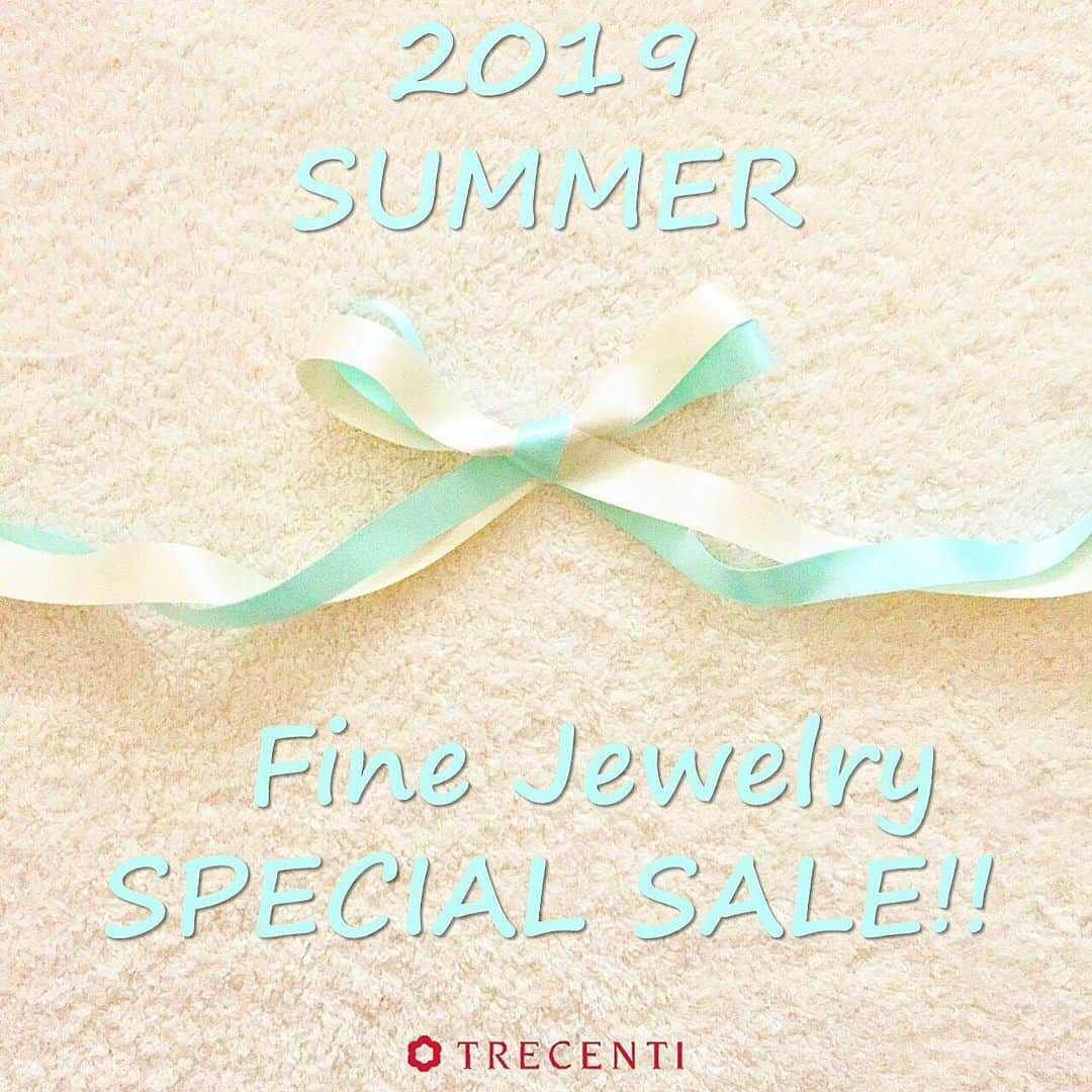 TRECENTI トレセンテさんのインスタグラム写真 - (TRECENTI トレセンテInstagram)「﻿ ﻿ 【Fine Jewelry SALE／セールのお知らせ】﻿ ﻿ トレセンテでは、一部店舗にてファインジュエリーのセールを行います。﻿ ﻿ ﻿ 期間中、対象のファインジュエリーを50％オフにて販売いたします。﻿ ﻿ ﻿ ぜひ、令和最初の夏にぴったりのジュエリーを見つけてください。﻿ ﻿ ﻿ ※セール開催の有無、開催時期は店舗によって異なります。﻿ 詳細はお近くの店舗にお尋ねくださいませ。﻿ ﻿﻿ ﻿﻿ ﻿﻿ ﻿ 💒 BRIDAL FAIR 💒﻿﻿﻿﻿ ﻿﻿﻿﻿﻿﻿﻿﻿﻿﻿ 全国の店舗にて、﻿「BRIDAL FAIR 」を開催中です。﻿﻿﻿﻿﻿﻿﻿﻿ ﻿﻿﻿﻿﻿﻿﻿﻿﻿﻿﻿﻿﻿ 期間中、大変お得な特典をご用意して、皆様をお待ちしております。﻿﻿﻿﻿﻿﻿﻿﻿﻿﻿﻿ ﻿﻿﻿﻿﻿﻿﻿﻿﻿﻿﻿ ぜひ、ご予約の上、お越しくださいませ。﻿﻿﻿﻿﻿﻿﻿﻿﻿﻿﻿ ご予約はトップページより→ @trecenti_flora 公式HPから承っております。﻿﻿﻿﻿﻿﻿﻿﻿﻿﻿﻿ ﻿﻿﻿﻿﻿﻿﻿﻿﻿﻿﻿ ﻿﻿﻿﻿﻿﻿﻿﻿﻿﻿﻿ ﻿﻿﻿﻿﻿﻿﻿﻿﻿ ※フェアの特典内容につきましては、店頭スタッフにお尋ねくださいませ。﻿﻿﻿﻿﻿﻿﻿﻿﻿﻿﻿ ﻿﻿﻿﻿﻿﻿﻿﻿ ﻿﻿﻿﻿﻿﻿﻿﻿ ﻿﻿﻿﻿﻿﻿﻿﻿ ﻿﻿ ----------------------------------------------﻿﻿﻿﻿﻿﻿﻿﻿﻿﻿﻿﻿﻿﻿﻿﻿﻿﻿﻿﻿﻿﻿﻿﻿﻿﻿ ﻿﻿﻿﻿﻿﻿﻿﻿﻿﻿﻿﻿﻿﻿﻿﻿﻿﻿﻿﻿﻿﻿﻿﻿﻿﻿ ﻿﻿﻿﻿﻿﻿﻿﻿﻿﻿﻿﻿﻿﻿﻿﻿﻿﻿﻿﻿﻿﻿﻿ 公式HPからの初回ご来店予約で、JCBギフトカード￥3,000分をプレゼントしております。﻿﻿﻿﻿﻿﻿﻿﻿﻿﻿﻿﻿﻿﻿﻿﻿﻿﻿﻿﻿﻿﻿﻿﻿﻿﻿﻿ トップ画面より公式HPにアクセスし、ぜひご予約ください。﻿﻿﻿﻿﻿﻿﻿﻿﻿﻿﻿﻿﻿﻿﻿﻿﻿﻿﻿﻿﻿﻿﻿﻿﻿﻿﻿ ﻿﻿﻿﻿﻿﻿﻿﻿﻿﻿﻿﻿﻿﻿﻿﻿﻿﻿﻿﻿﻿﻿﻿﻿ ﻿﻿﻿﻿﻿﻿﻿﻿@trecenti_flora﻿﻿﻿﻿﻿﻿﻿﻿﻿﻿ ﻿﻿﻿﻿﻿﻿﻿﻿﻿ ﻿﻿﻿﻿﻿﻿﻿﻿﻿﻿﻿﻿﻿﻿﻿﻿﻿ ﻿﻿﻿﻿﻿﻿﻿﻿﻿﻿﻿﻿﻿﻿﻿﻿﻿ ﻿﻿﻿﻿﻿﻿﻿﻿﻿﻿﻿﻿﻿﻿﻿﻿﻿ ﻿﻿----------------------------------------------﻿ ﻿﻿﻿﻿﻿﻿﻿﻿﻿﻿﻿﻿﻿﻿﻿﻿﻿﻿﻿﻿﻿﻿﻿﻿﻿ ﻿﻿﻿﻿﻿﻿﻿﻿﻿﻿﻿﻿﻿﻿﻿﻿﻿﻿﻿﻿﻿﻿﻿﻿﻿ ﻿﻿﻿﻿﻿﻿﻿﻿﻿﻿﻿﻿﻿﻿﻿﻿﻿﻿﻿﻿﻿﻿﻿﻿﻿ 💎ぜひ#トレセンテ #trecenti @trecenti_flora のタグをつけて写真を投稿してください﻿﻿﻿﻿﻿﻿﻿﻿﻿﻿﻿﻿﻿﻿﻿﻿﻿﻿﻿﻿﻿﻿﻿ ﻿﻿﻿﻿﻿﻿﻿﻿﻿﻿﻿﻿﻿﻿﻿﻿﻿﻿﻿﻿﻿﻿﻿﻿﻿ ﻿﻿﻿﻿﻿﻿﻿﻿﻿﻿﻿﻿﻿﻿﻿﻿ #トレセンテ　#trecenti　﻿﻿﻿﻿﻿﻿﻿﻿﻿﻿﻿﻿﻿﻿﻿﻿﻿﻿﻿﻿﻿﻿﻿﻿﻿ #婚約指輪　#結婚指輪　#エンゲージリング　#マリッジリング #engagementring #marriagering　#結婚指輪探し　#婚約指輪探し #日本中のプレ花嫁さんと繋がりたい #プレ花嫁さんと繋がりたい #marry花嫁 #2019秋婚 #2019冬婚 #令和婚 #令和花嫁 #結婚指輪迷子 #婚約指輪迷子 #ブライダルフェア #令和 #令和最初の夏 #セール #クリアランス #ららぽーとtokyobay #札幌ステラプレイス #なんばパークス #nu茶屋町 #sale」6月15日 10時03分 - trecenti_flora