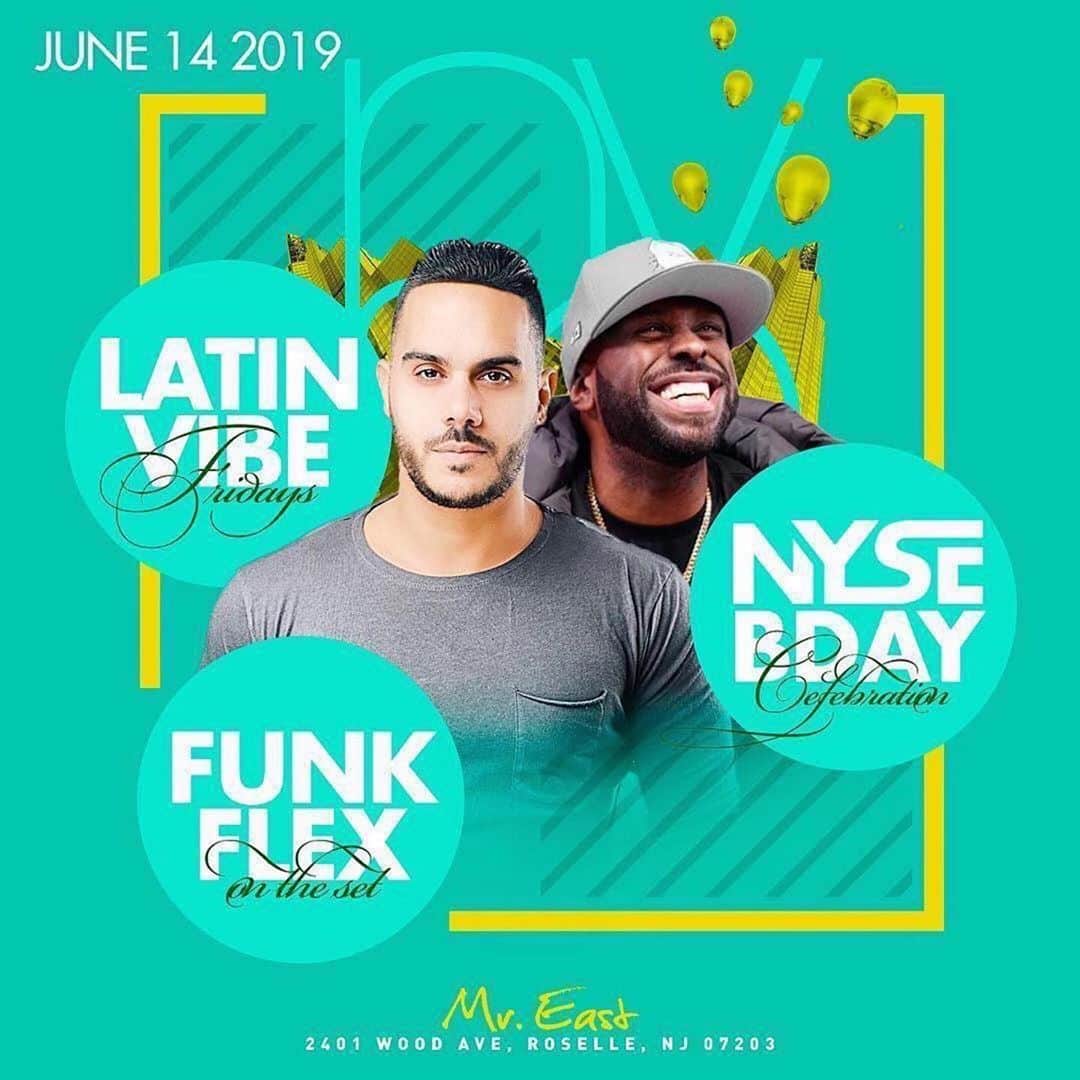 ファンクマスター・フレックスのインスタグラム：「TONIGHT LATIN VIBE FRIDAYS: funkflex x @djnyse_ x @litdigitaldjs」