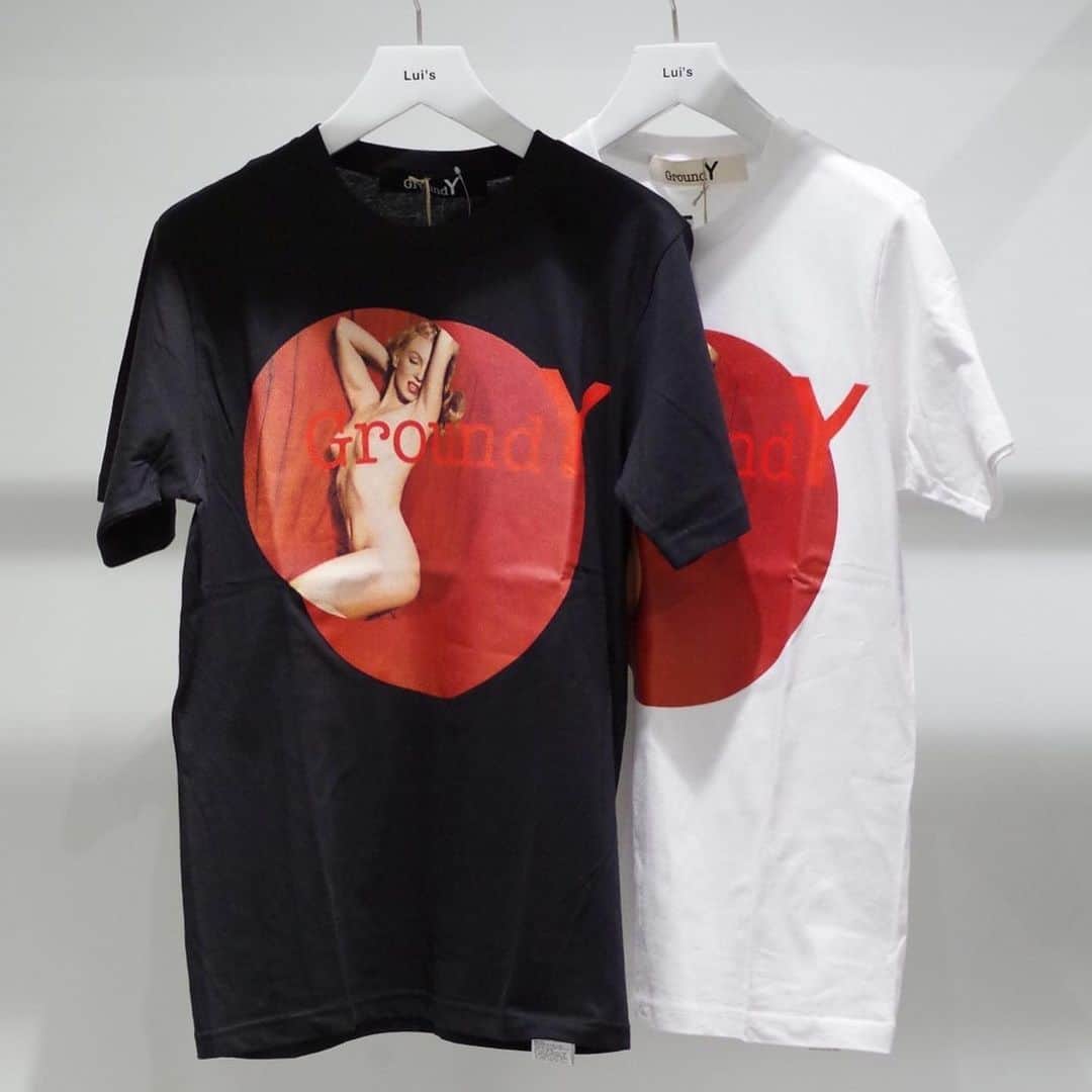 のインスタグラム：「ㅤㅤㅤㅤㅤㅤㅤㅤㅤㅤㅤㅤㅤ﻿ ﻿ ﻿ ▼new item stock in Ground Y ﻿ ﻿ 【@ground_y_official 】﻿ ﻿ ﻿ ▼store﻿ Lui's 新宿店 @luis_shinjuku ﻿ Lui's HEPFIVE店 @luis_hepfive ﻿ ﻿ ﻿ #groundy #yohjiyamamoto ﻿ #グラウンドワイ #ヨウジヤマモト﻿ ﻿#マリリンモンロー ﻿ ﻿」