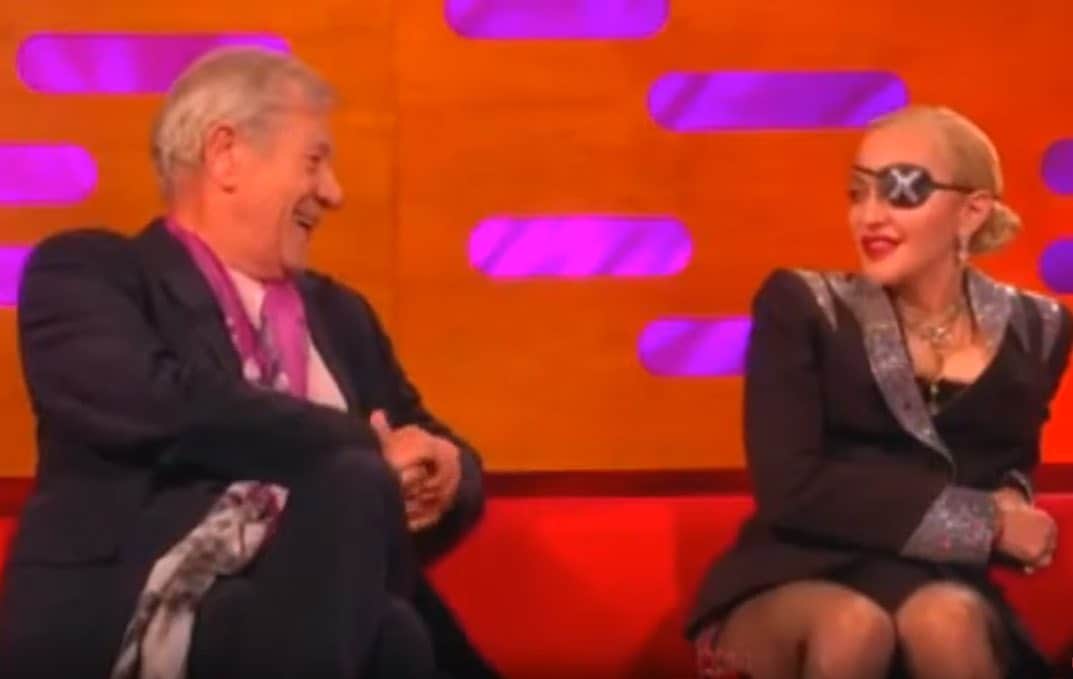 イアン・マッケランのインスタグラム：「With Madonna on Graham Norton Show last night」