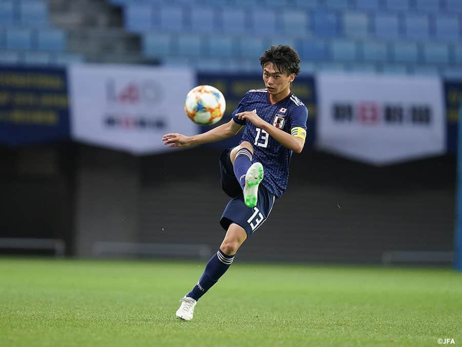 日本サッカー協会さんのインスタグラム写真 - (日本サッカー協会Instagram)「📸Match Photos①﻿ ・﻿ U-16日本代表は「U-16 インターナショナルドリームカップ2019 JAPAN presented by 朝日新聞」の第2戦、U-16ナイジェリア代表との試合に臨みました。 ﻿ ・﻿ 前半を1-1で折り返すと、後半、日本がボールを保持しながらチャンスを伺います。50分、再び勝島新之助選手がアタッキングゾーンでボールを受けると、相手を一人交わし、最後はGKの位置を見て冷静にゴールを決め、再び日本がリードします。﻿ ・﻿ 直後の53分、諏訪間幸成選手がコーナーキックをヘディングで合わせて3-1とリードを広げ、85分には、勝島新之助選手が3点目を決め、4-1で試合終了、U-16日本代表が勝利しました。 ﻿ ・﻿ 次戦、U-16日本代表は 16日(日)に優勝をかけ、U-16メキシコ代表と対戦します。 ﻿ ・﻿ 🏆U-16インターナショナルドリームカップ2019 JAPAN presented by 朝日新聞﻿ 🆚U-16ナイジェリア代表🇳🇬﻿ 📍ユアテックスタジアム仙台﻿ 🎫入場無料！﻿ 📺スカパー！　/　JFATV﻿ ・﻿ GK	1 #田中春希﻿ DF	4 #波本頼　→ 42' 2 #諏訪間幸成﻿ DF	5 #大迫蒼人﻿ DF	13 #森田翔 (Cap.) DF	17 #工藤孝太 ﻿ MF	6 #東廉 → 67' 15 #中村仁郎 ﻿ MF	8 #三木仁太 → 86' 3 #松木玖生 ﻿ MF	16 #山崎太新 → 67' 7 #豊田晃大 ﻿ FW	9 #勝島新之助 ﻿ FW	10 #千葉寛汰 → 75' 18 #河野孝汰 ﻿ FW	11 #原直生 → HT' 14 #山根陸 ﻿ ・﻿ #daihyo #jfa」6月15日 15時03分 - japanfootballassociation