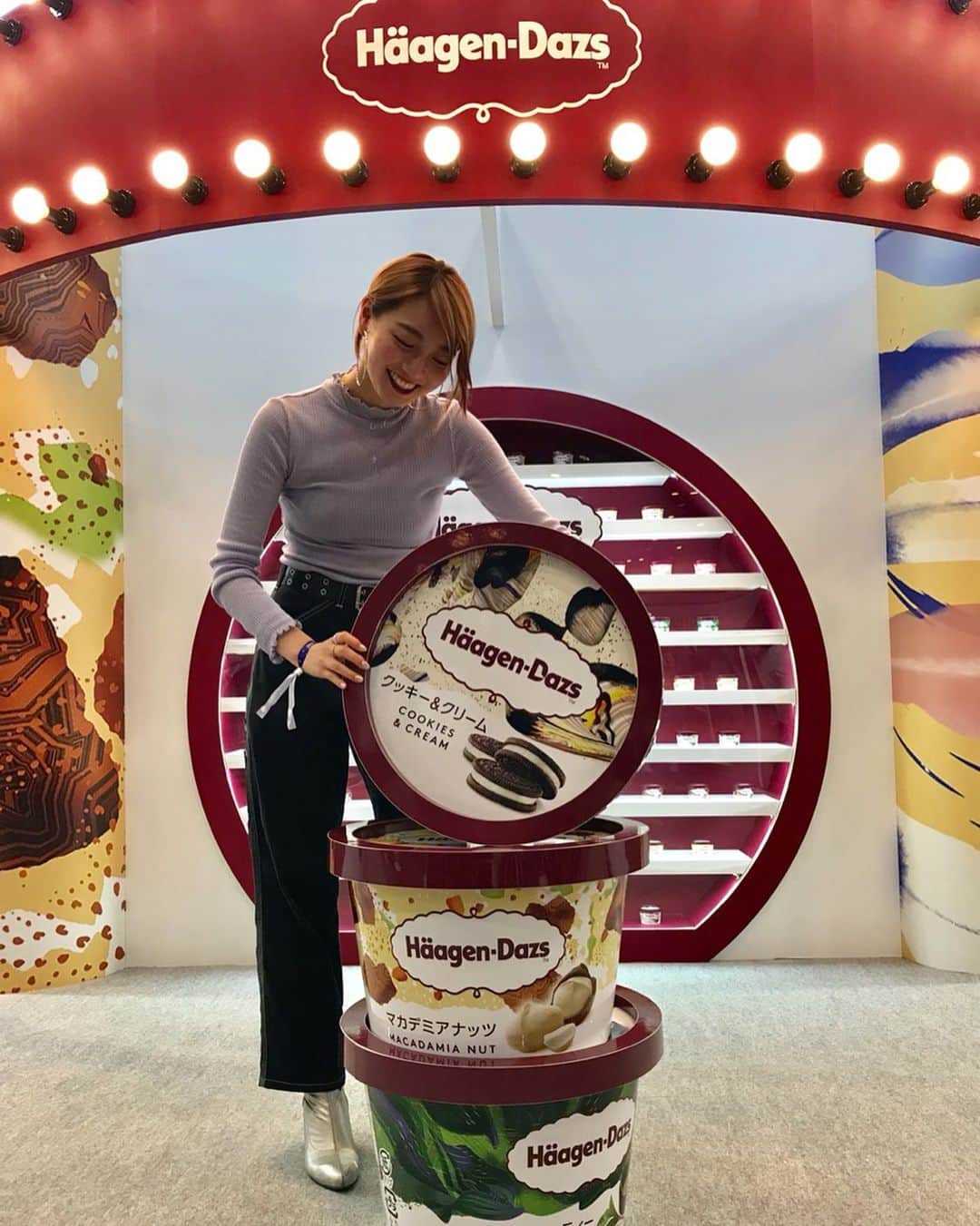 のインスタグラム：「ハーゲンダッツのパッケージが新しくなりました🤭🤭 かわいい🥺🥺たまきはマカデミアンナッツ一筋です。  #新ハーゲンダッツ」