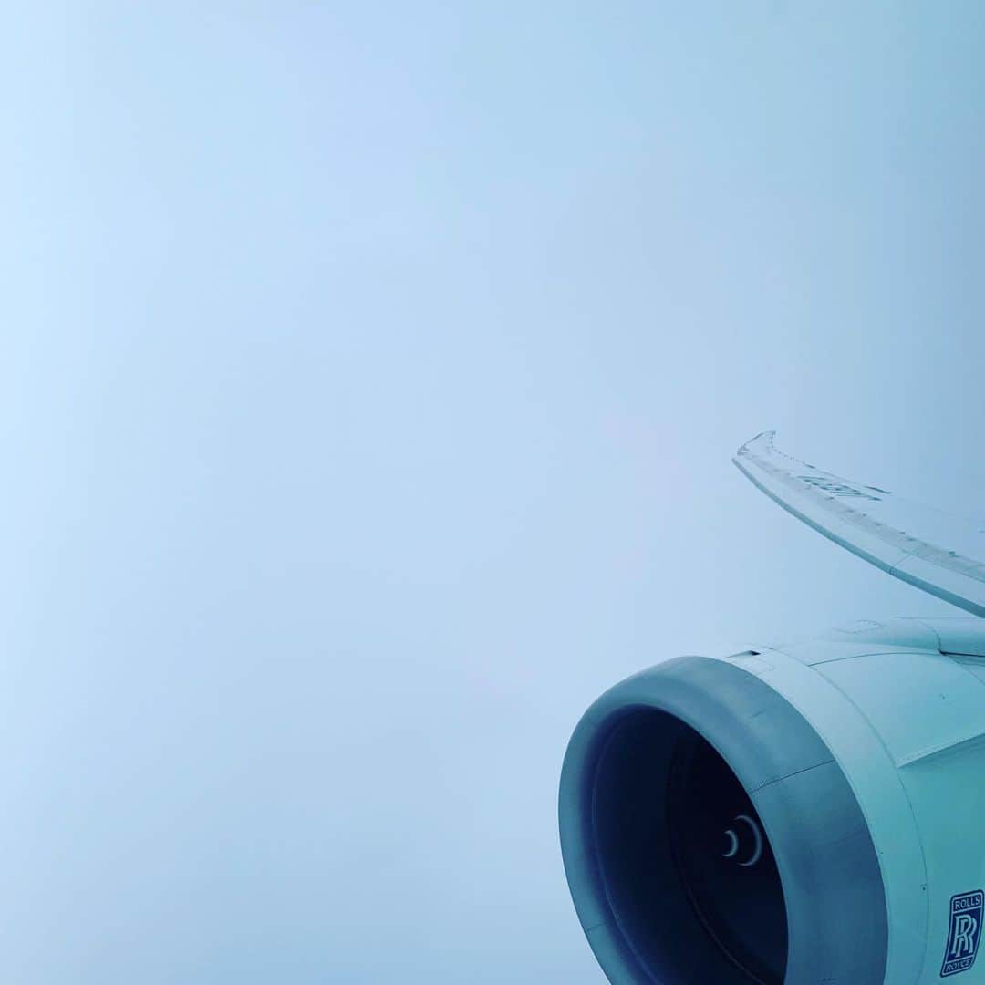 林信行のインスタグラム：「Aircraft mildly struck by lightning but landed safely. The all white views outside my window was a bit like the last scene from ‘2001: Odyssey.’ 飛行機の窓のすぐ外、翼のすぐ前にイナビカリが落ちていくのを見ました。 しばし、機内に漂う緊張感。空調とか電気系統の音が聞こえる静けさ。窓の外は雲で真っ白ながらどこか「2001年宇宙の旅」のラストシーンのよう。 これはまだこの世なのか、それとも既にあちら側の世界なのか… １０分ほどの不思議な空気の後、「先ほどの衝撃は雷によるものです。飛行には影響ありません」のアナウンス。 大丈夫とは聞いていたけれど、本当なんですね。 写真撮りたかった。」