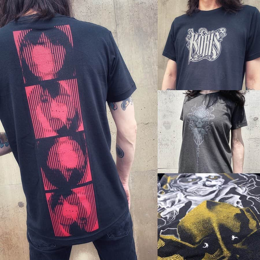 BORISさんのインスタグラム写真 - (BORISInstagram)「Pre-order until today! (Japan Time) Shipping starts Jun 26th.﻿﻿ ﻿﻿ Boris 新作Tシャツのご予約は本日いっぱいで受付終了、以降の入荷状況は未定となっておりますのでお早めにどうぞ。配送開始は26日〜です。﻿﻿ ﻿ ﻿ - nyd -﻿ @nydcollectionjp ﻿ nydcollection.com﻿﻿ 金額に応じて使えるクーポンコード配布中﻿ ﻿﻿ ﻿  Inoxia﻿ records﻿  inoxia-rec.com/shop/﻿﻿ ﻿﻿ EQD specialコンピプレゼントキャンペーンはどちらの店舗でも実施中です。﻿ ﻿ #borisdronevil #borisheavyrocks」6月15日 17時18分 - borisdronevil