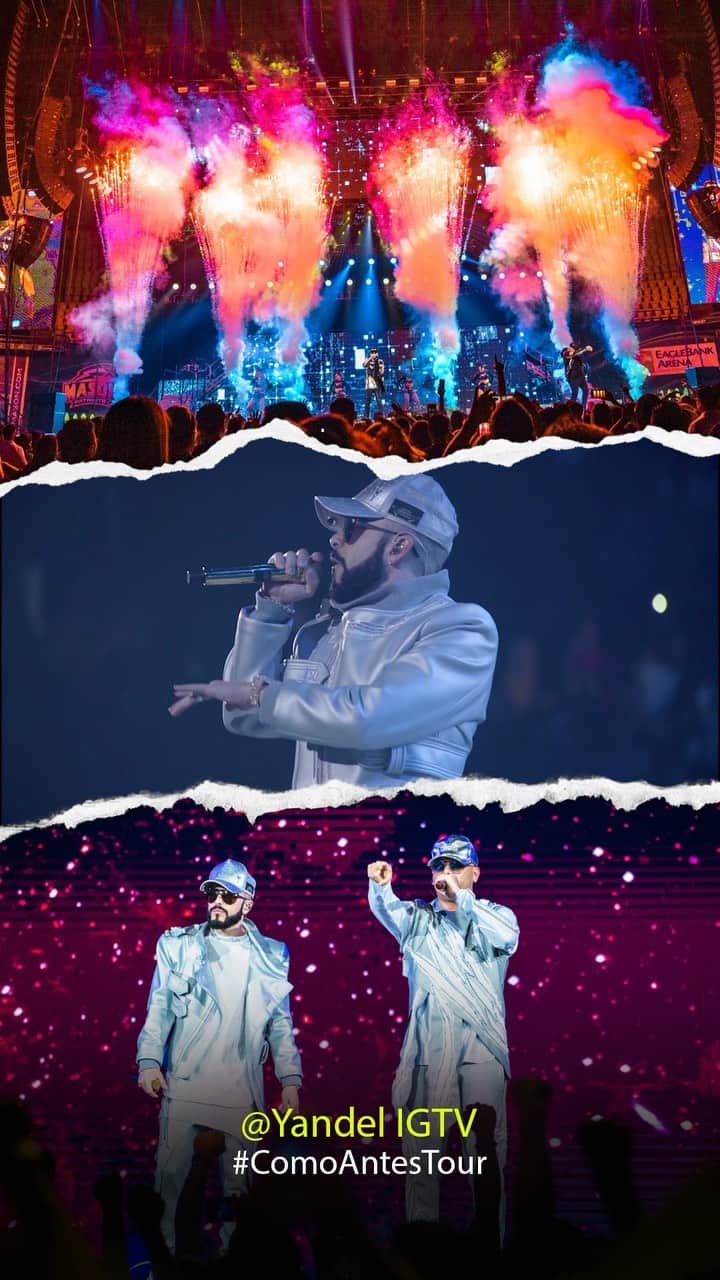 ヤンデルのインスタグラム：「#Wisin #wisinYyandel #Yandel #ComoAntesTour | / 🎥 @OscarMena」