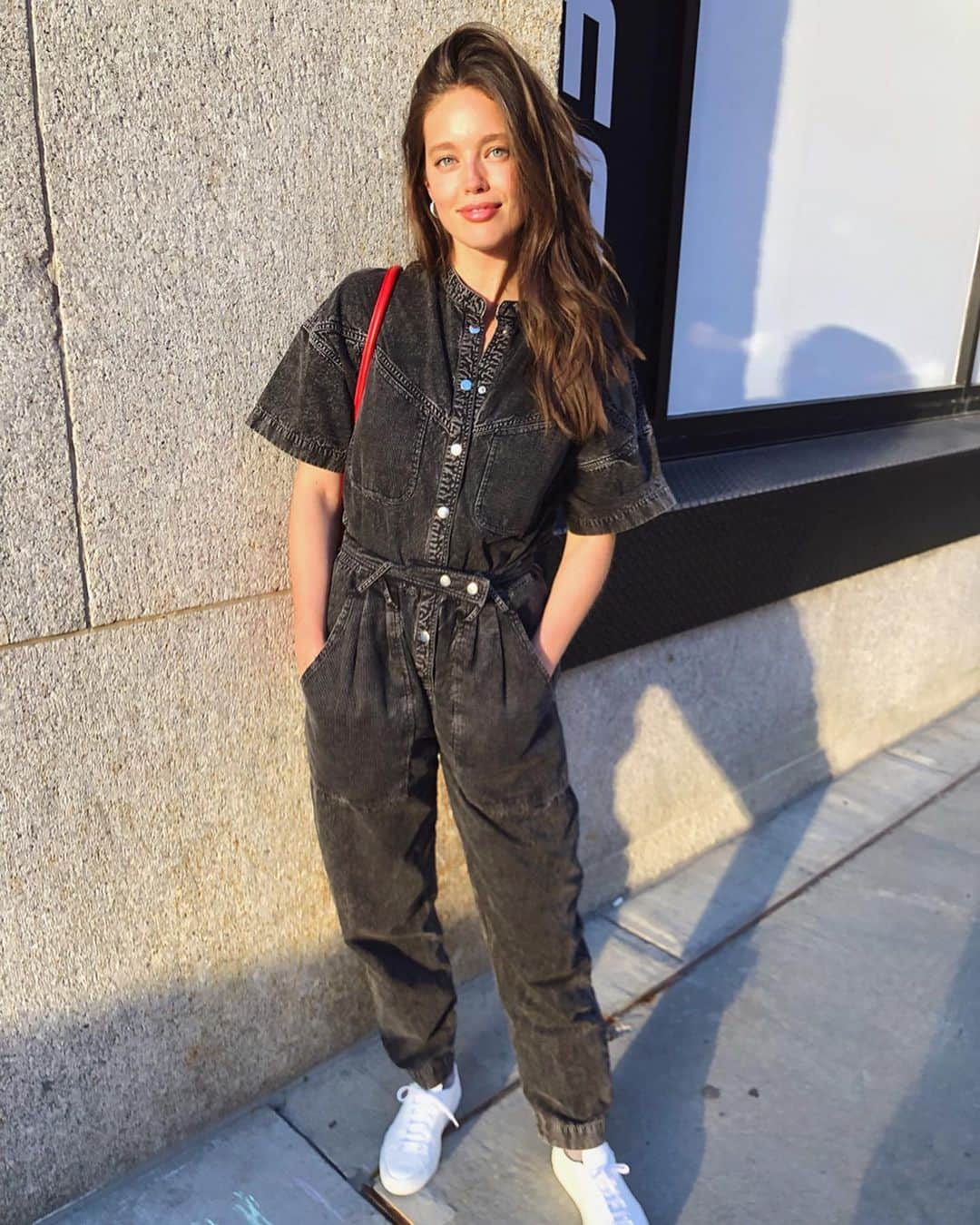 エミリー・DiDonatoのインスタグラム：「4ever in a onesie 🕺🏼 (lots of questions about this jumpsuit yesterday. It’s @isabelmarant )」
