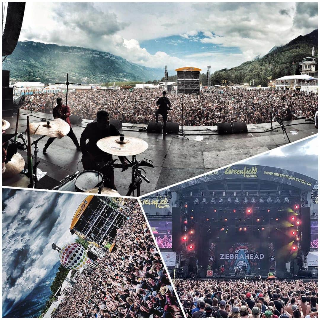 Zebraheadさんのインスタグラム写真 - (ZebraheadInstagram)「@greenfieldfestival you were amazing!!! We love this festival so much!! Beautiful location and beautiful people!! Thank you Switzerland!!! #Zebrahead #braininvaders #greenfieldfestival」6月16日 2時05分 - zebraheadofficial