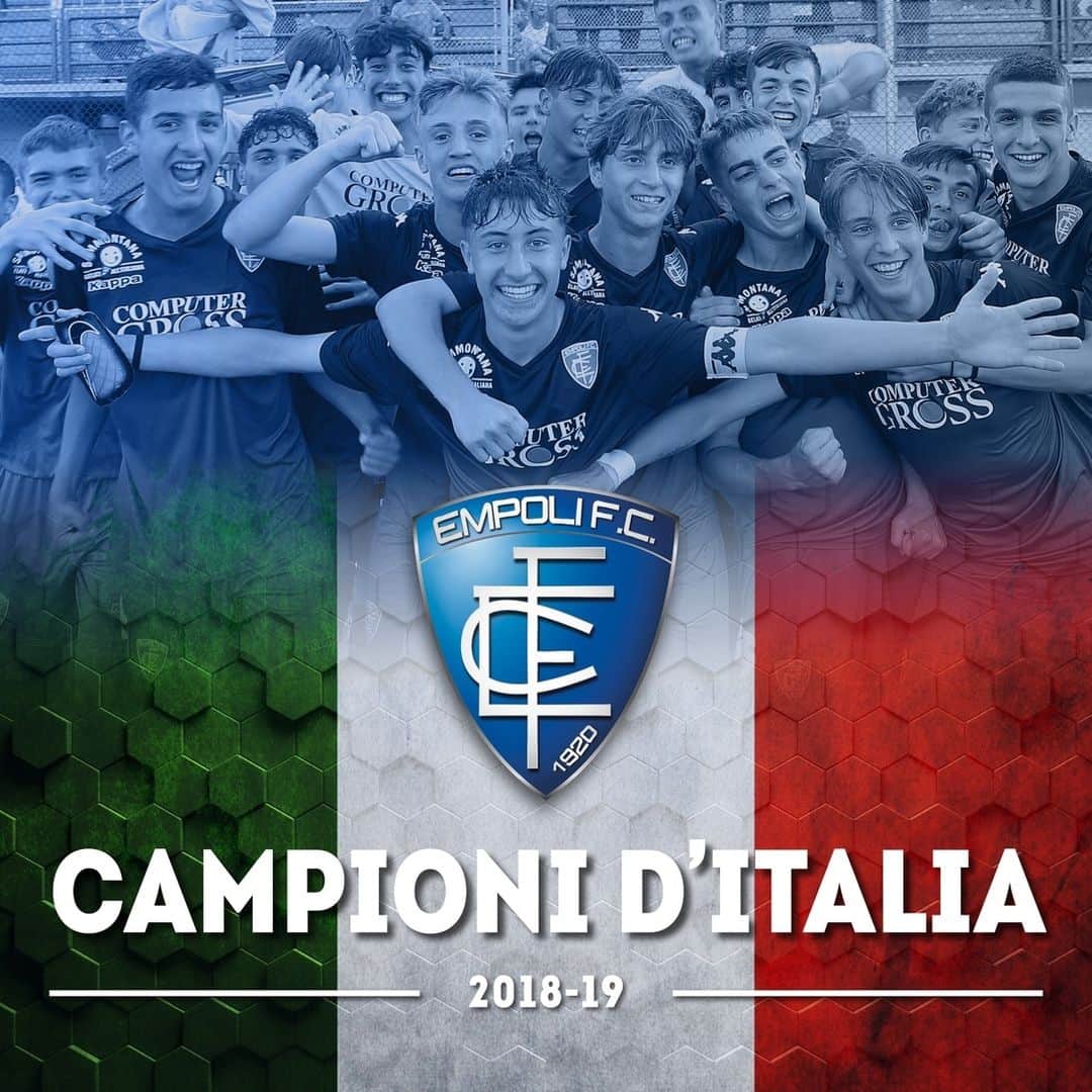 エンポリFCさんのインスタグラム写真 - (エンポリFCInstagram)「CAMPIONI D'ITALIA UNDER 16!!! 👏👏👏 💙」6月16日 5時36分 - empoli_fc_official