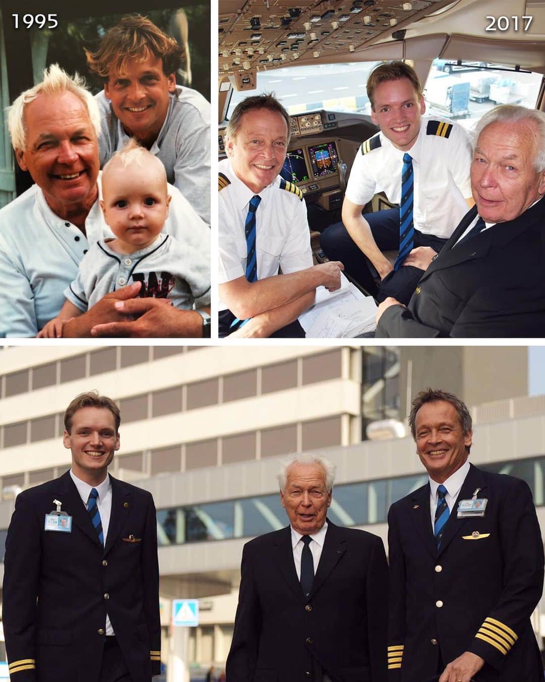 KLMオランダ航空さんのインスタグラム写真 - (KLMオランダ航空Instagram)「Like father, like son, like grandson 👨‍✈️👨‍✈️👨‍✈️ Happy Father's Day! #fathersday #aviation」6月16日 17時25分 - klm
