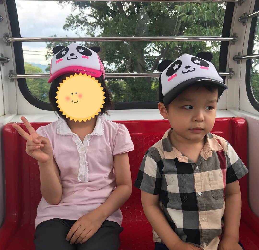 宋美玄さんのインスタグラム写真 - (宋美玄Instagram)「すごい日差しだったので色違いの帽子を買いました！パンダもコアラもご機嫌でした🐼🐨 #王子動物園 #神戸王子動物園 #色違い #きょうだい仲良し #ラーくん」6月16日 17時29分 - mihyonsongkobe