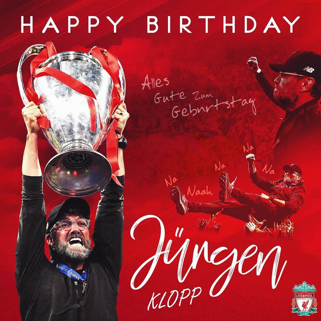 リヴァプールFCさんのインスタグラム写真 - (リヴァプールFCInstagram)「Happy birthday, boss! 🥳🎈 Leave your birthday wishes for Jürgen below ❤️ #LFC #LiverpoolFC #Liverpool」6月16日 17時53分 - liverpoolfc