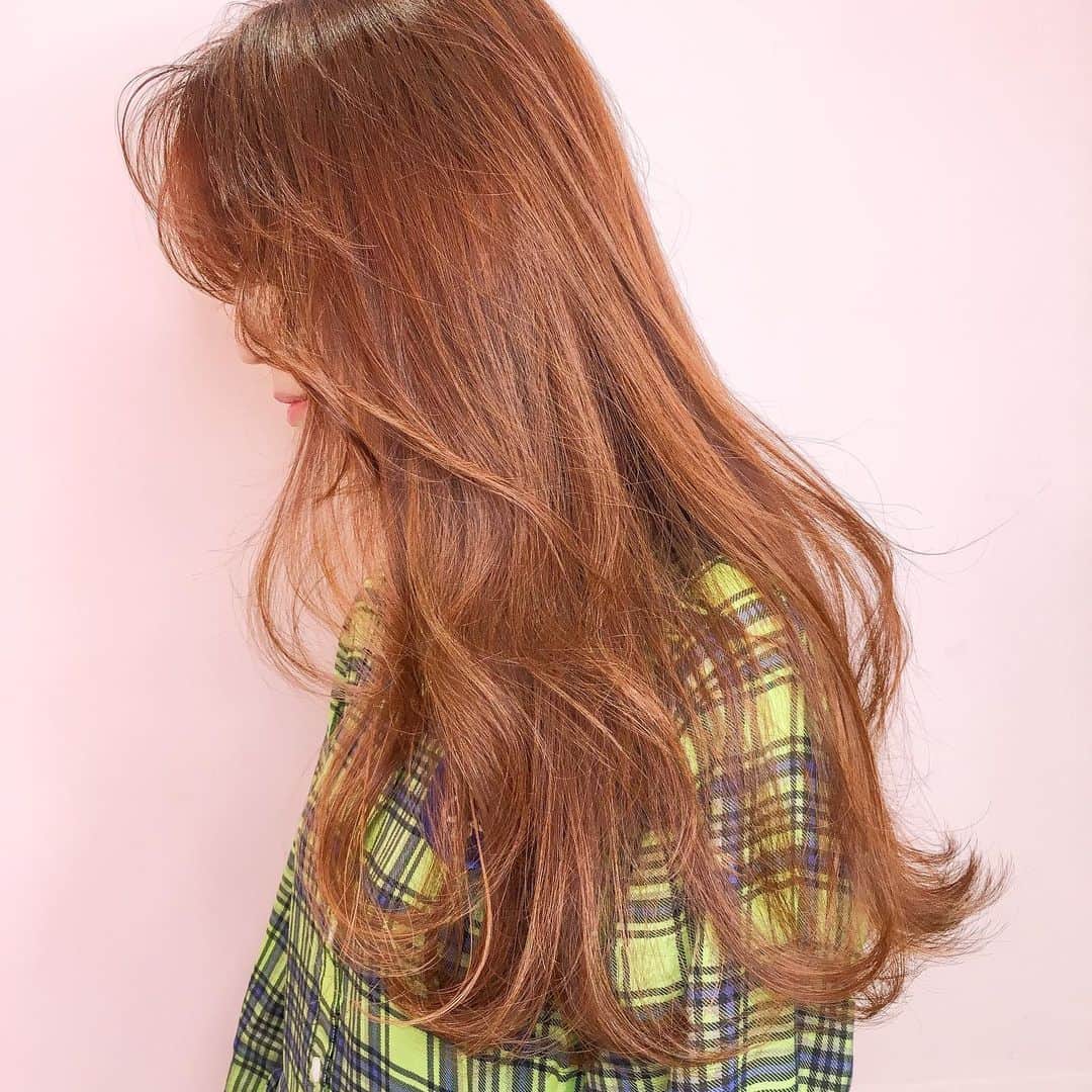 原涼香のインスタグラム：「ㅤㅤㅤㅤㅤㅤㅤㅤㅤㅤㅤㅤㅤ Orange brown 🐻🍊 ブリーチなしです( ◠‿◠ ) ㅤㅤㅤㅤㅤㅤㅤㅤㅤㅤㅤㅤㅤ」