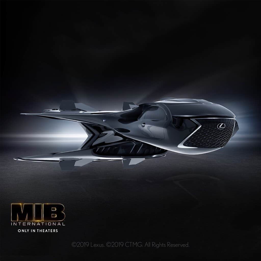 のインスタグラム：「Not available in a showroom near you. The #LexusRCF jet render inspired by the new #MIB, in theaters now.」