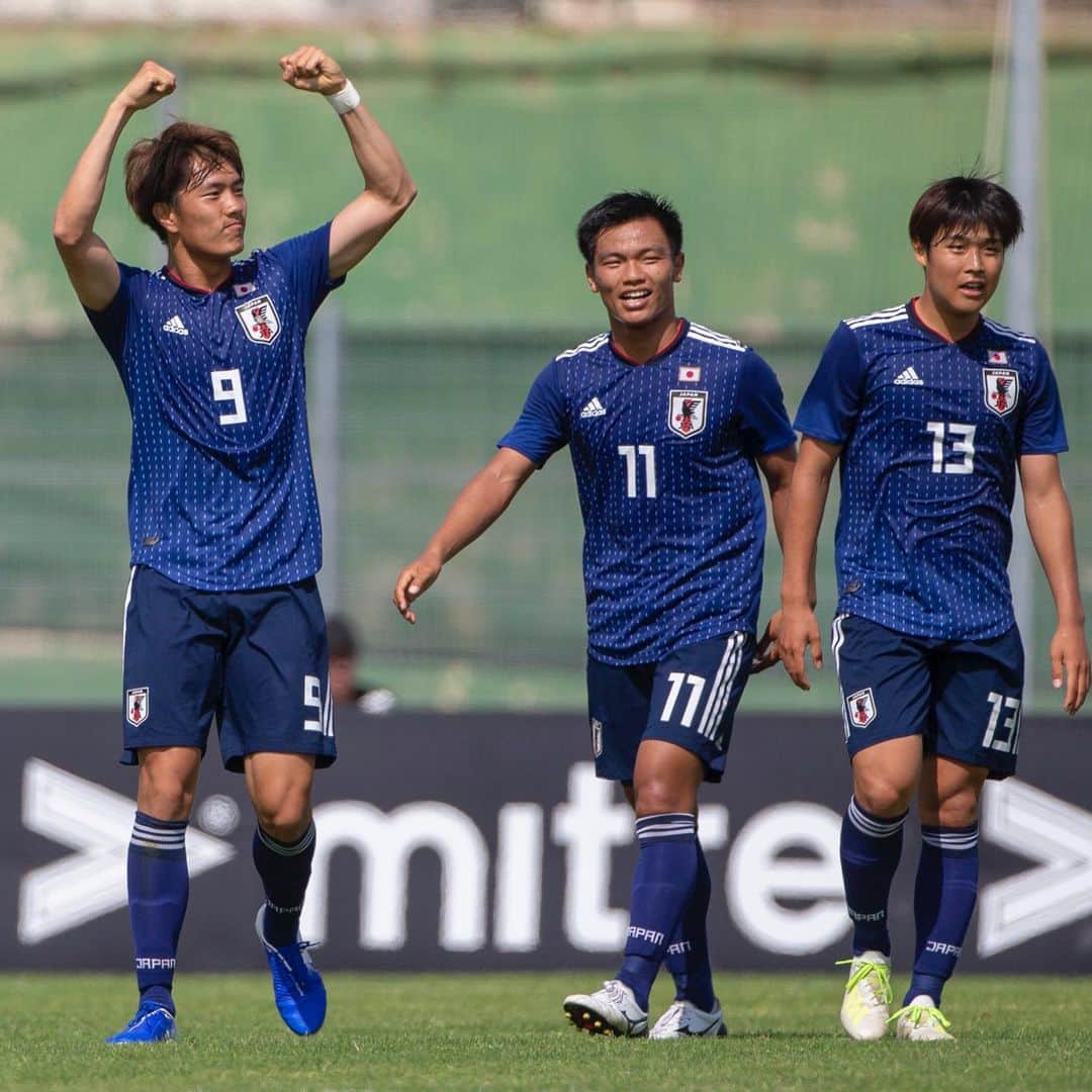 のインスタグラム：「. 小川同点弾でPK戦にもつれるも… 王国ブラジル相手に一歩届かず （2019.06.15） . 📷Photo by Tim Clayton/Corbis via Getty Images . #小川航基 #KokiOgawa #トゥーロン国際大会 #Toulon #日本代表 #daihyo #SamuraiBlue #サムライブルー #U22日本代表 #東京五輪 #🇯🇵 #NationalTeam #football #futbol #サッカー #⚽️ #サッカーキング」