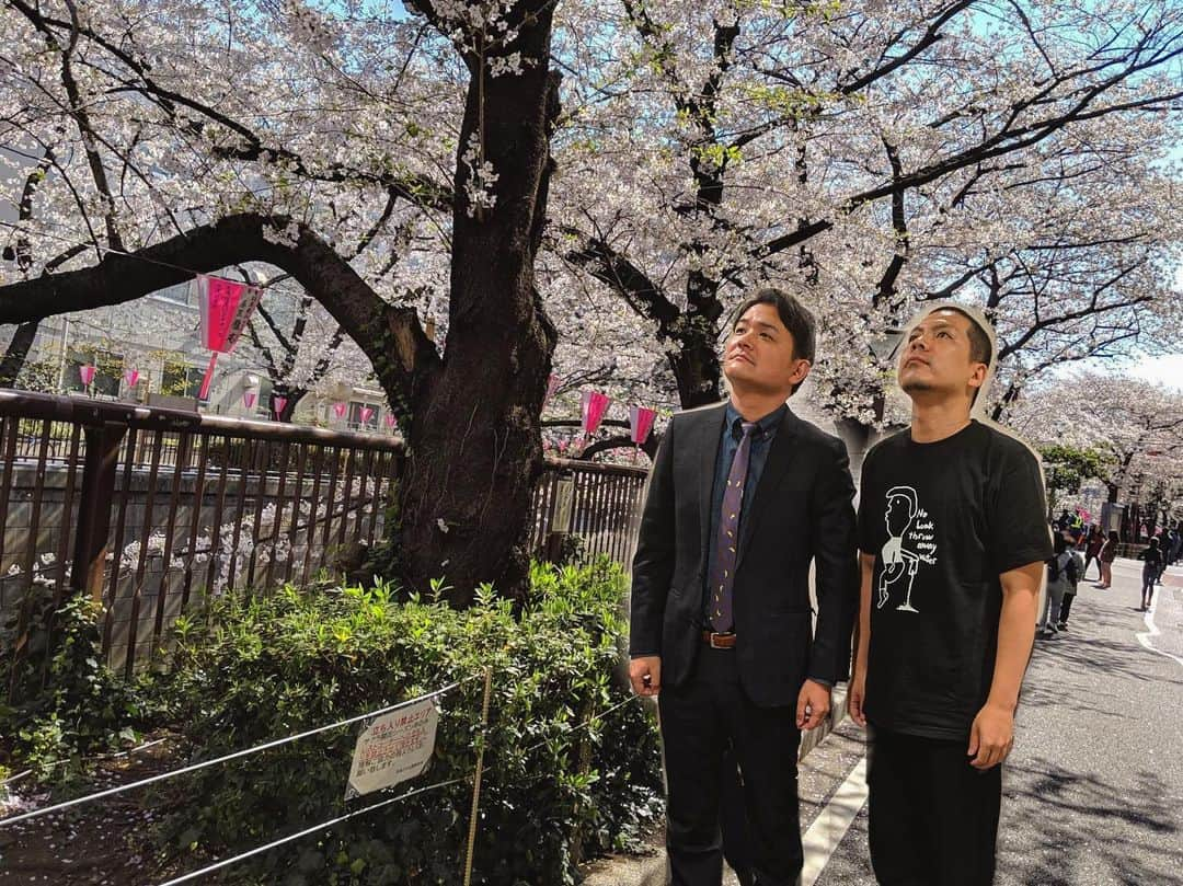 川原克己 さんのインスタグラム写真 - (川原克己 Instagram)「クセ桜じゃあ！  #戻り桜 #梅雨桜 #クセ桜 #花見 左が大悟で右がノブじゃ！ 奥にいる全員が川原じゃ！！」6月16日 11時59分 - tenjikunezumikawahara