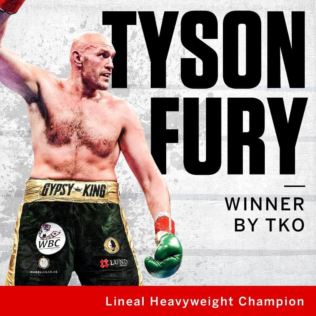 espnさんのインスタグラム写真 - (espnInstagram)「AND STILL! Tyson Fury defeats Tom Schwarz by TKO to remain lineal heavyweight champion! 🥊」6月16日 13時10分 - espn