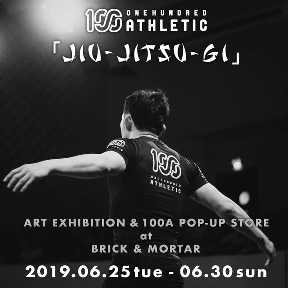 宇野薫のインスタグラム：「ONEHUNDRED ATHLETIC JIU-JITSU-GI ART EXHIBITION &100A POP-UP STORE  2019年6月25日(火)~ 6月30日(日) BRICK & MORATR 中目黒店 東京都目黒区中目黒 1-4-4  12:00~19:00 (月曜定休) URL|http://www.brickandmortar.jp/」