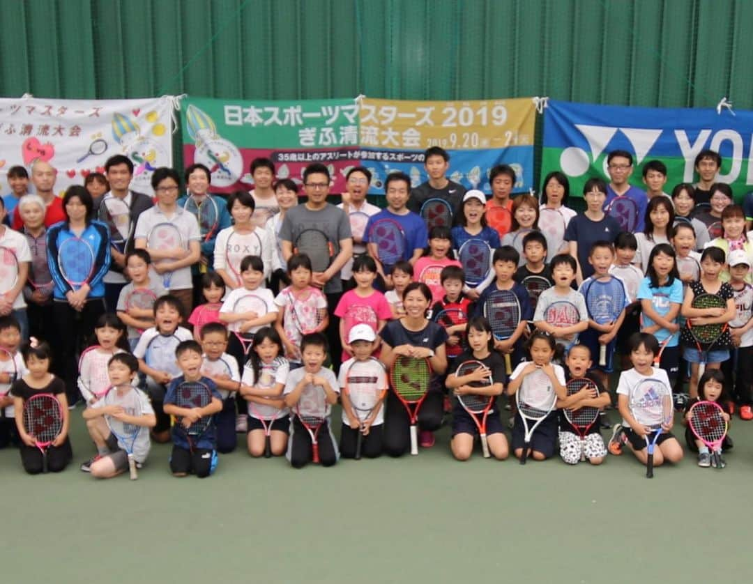 浅越しのぶさんのインスタグラム写真 - (浅越しのぶInstagram)「日本スポーツマスターズ岐阜清流大会100日前イベントでした。途中大雨でしたが、長良川スポーツプラザはインドアなので、へっちゃらでした！ #日本スポーツマスターズ#岐阜清流大会#100日前イベント#テニス」6月16日 16時20分 - shinobu_asagoe_official