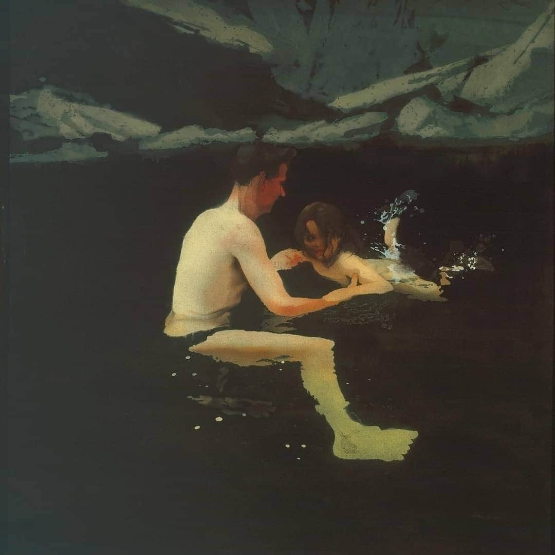 テート・ギャラリーさんのインスタグラム写真 - (テート・ギャラリーInstagram)「What did your father teach you?  Michael Andrews, Melanie and Me Swimming (a painting of the artist and his daughter) 1978-9. #FathersDay 💐」6月16日 20時32分 - tate
