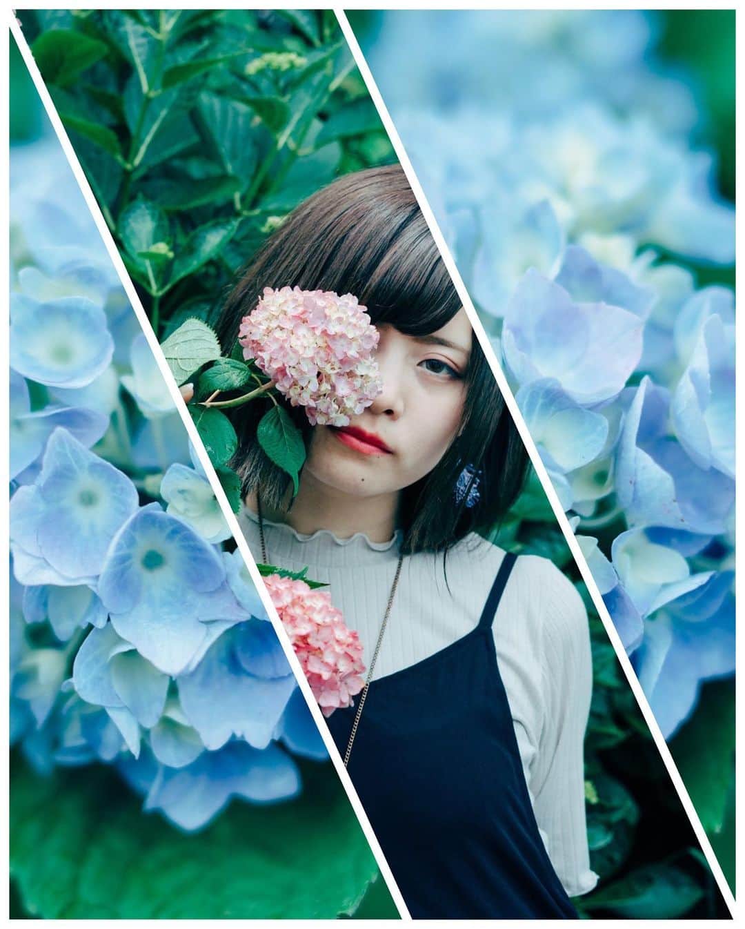 haraoのインスタグラム：「bye bye - - - - - - camera：sony α7RⅢ - - - 今年はめっちゃ紫陽花撮った！ と思ってたけど、 冷静に考えたらそうでもないかも。 昨日は突然の豪雨で ほとんど撮れんかったしなぁ🤔 - - - #紫陽花 #アジサイ #portrait #人像攝影 #外拍 #good_portraits_world #スクリーンに恋して #ポートレート撮影 #被写体募集」