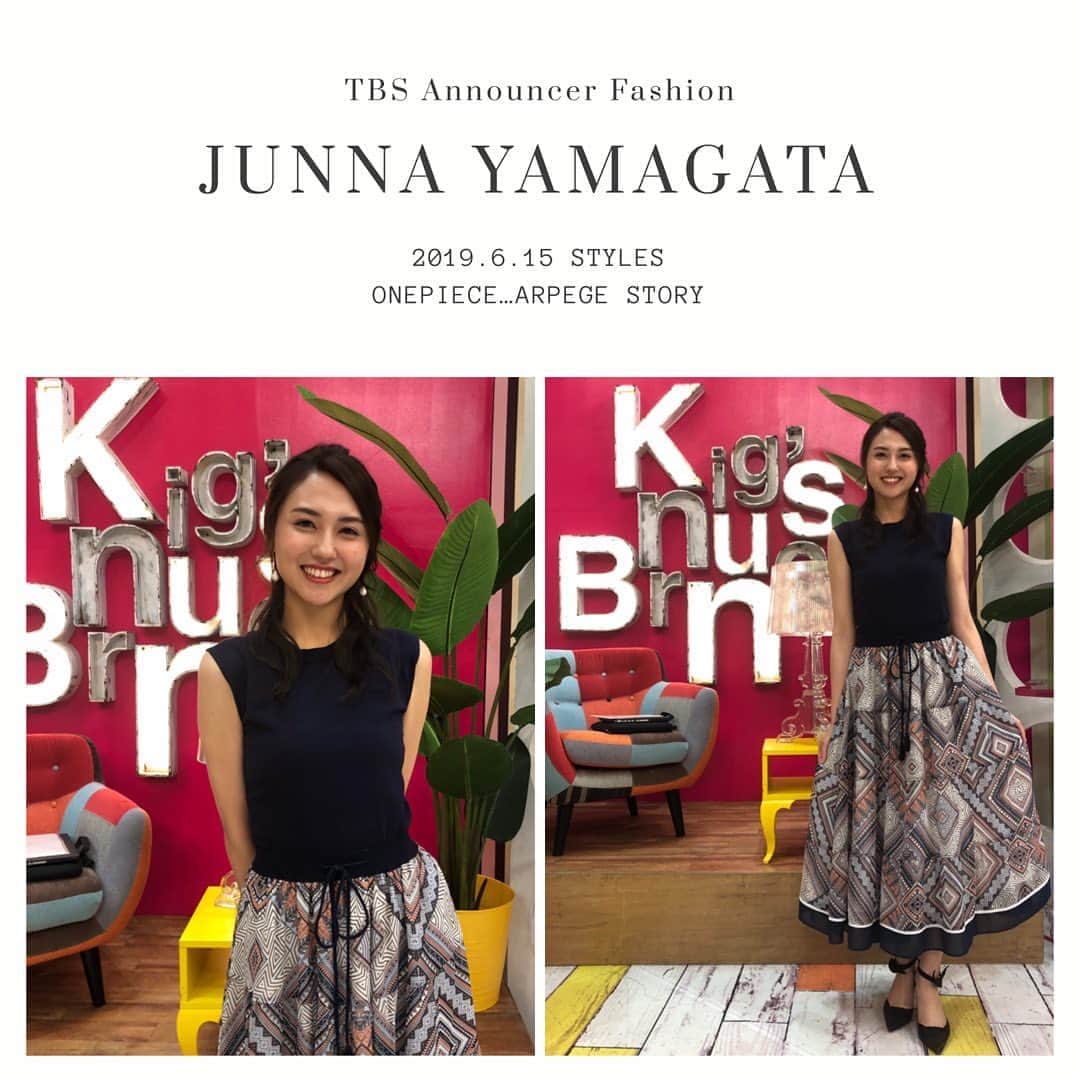 TBSアナウンサー公式さんのインスタグラム写真 - (TBSアナウンサー公式Instagram)「👗 JUNNA YAMAGATA Outfit Of This Week  one-piece…Arpege Story  #tbsannouncersfashion #fashion #山形純菜 #vol8 #Spring #outfitofthisweek #ootw #ootd #王様のブランチ #あさチャン #20190615 #OA @tbs_asachan」6月16日 21時34分 - tbs_annogram