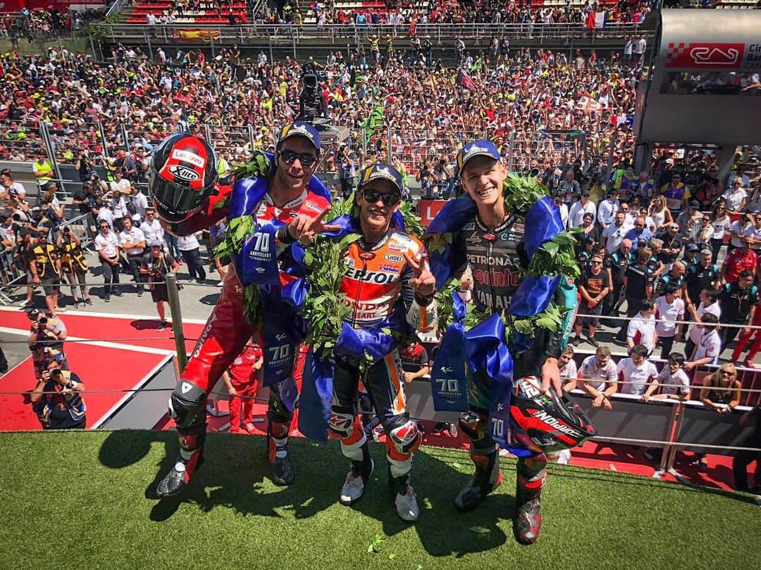 MotoGPさんのインスタグラム写真 - (MotoGPInstagram)「Your #CatalanGP podium 🏁 // #MotoGP70 #MotoGP #Motorcycle #Racing #Motorsport」6月16日 22時09分 - motogp