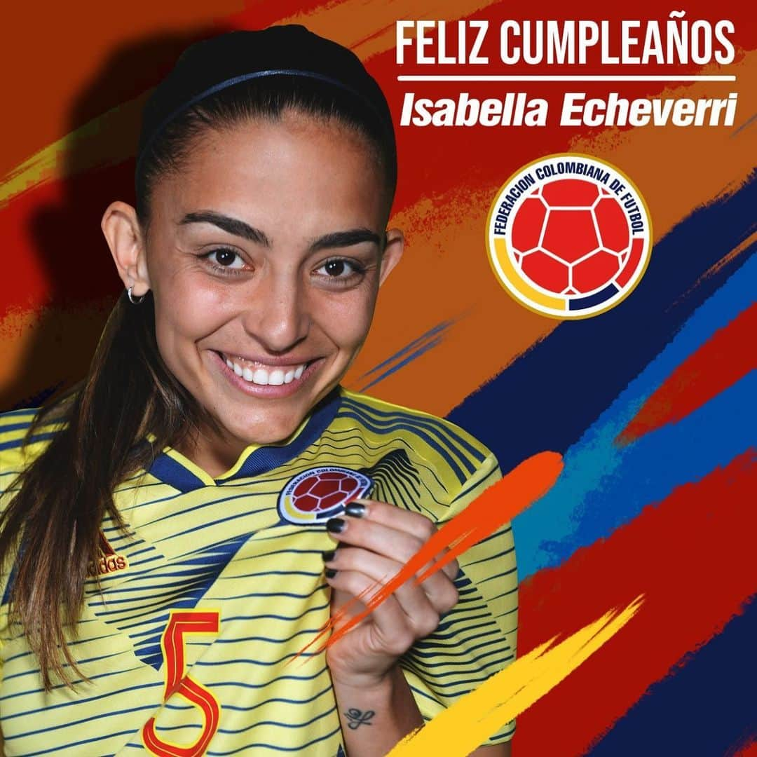 サッカー コロンビア代表チームさんのインスタグラム写真 - (サッカー コロンビア代表チームInstagram)「Feliz cumpleaños 2️⃣5️⃣ @isabellaecheverri11 te deseamos muchos éxitos y un nuevo año cargado de fútbol ⚽️💪🏻」6月16日 22時11分 - fcfseleccioncol