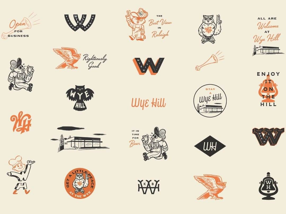 Dribbbleさんのインスタグラム写真 - (DribbbleInstagram)「All sorts of goodies here. Wye Hill Kitchen & Brewing by @mrcraleigh ⠀ #dribbble #dribbblers #design #illustration #icons」6月16日 23時05分 - dribbble