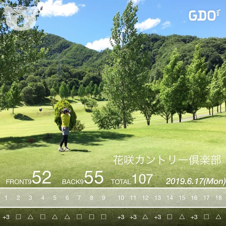 堀井亜生さんのインスタグラム写真 - (堀井亜生Instagram)「スコアがだいぶ良くなってきました。  やっとこ110切り。  とはいえ、簡単なコースでしたので、精進しないと。  #ゴルフうまくなりたい  #でも練習はしたくない  #でもうまくなりたい」6月17日 0時39分 - aoi_horii
