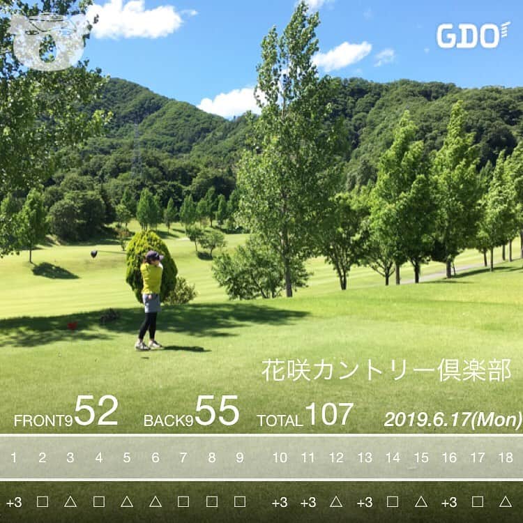 のインスタグラム：「スコアがだいぶ良くなってきました。  やっとこ110切り。  とはいえ、簡単なコースでしたので、精進しないと。  #ゴルフうまくなりたい  #でも練習はしたくない  #でもうまくなりたい」