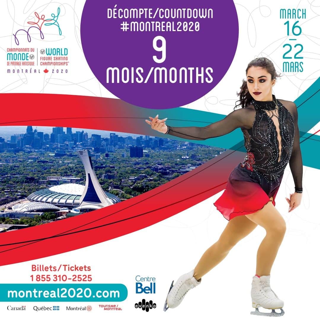 Skate Canadaさんのインスタグラム写真 - (Skate CanadaInstagram)「The countdown is on! Only 9 more months until #Montreal2020! Who’s getting excited? / Le compte à rebours a commencé! Seulement 9 mois avant #Montréal2020! Êtes-vous excités? Tickets/Billets➡️ www.montreal2020.com」6月17日 1時00分 - skate_canada