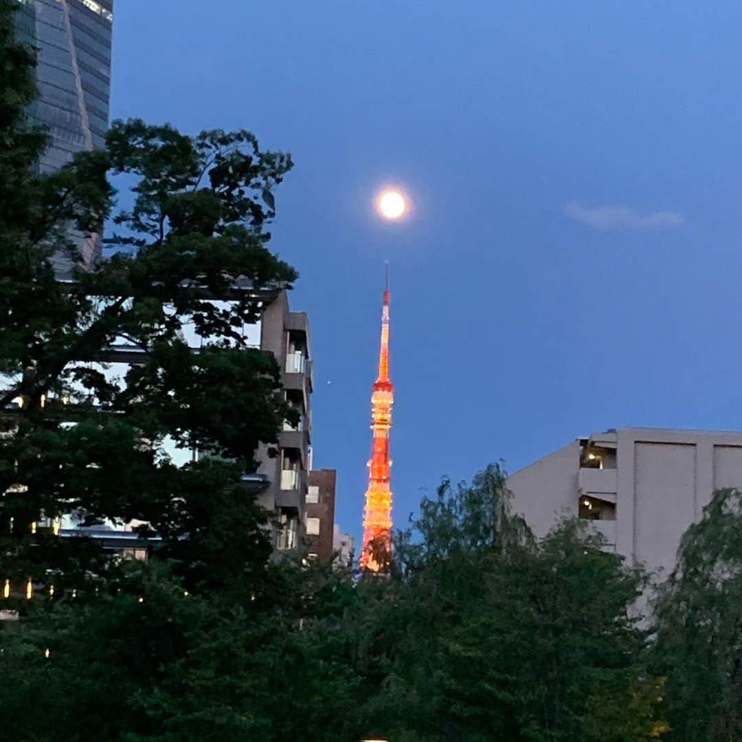 青山あみのインスタグラム：「tokyo.🌕﻿ ﻿ #20190616﻿ #中潮﻿ #１日１日に感謝🙏」