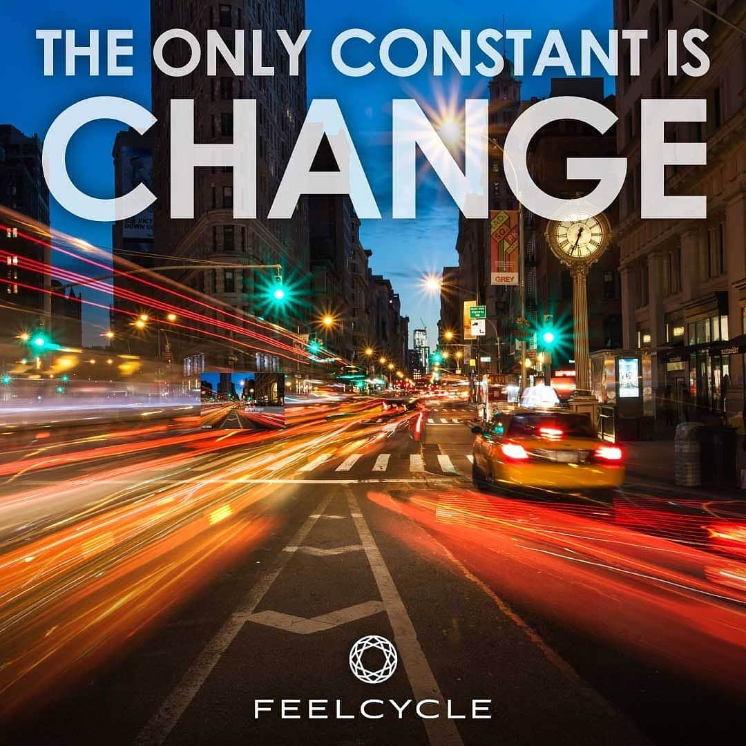 のインスタグラム：「. The only constant is change. . -唯一変わらないことは、変わり続けるということだ。- . #feelcycle #フィールサイクル #feel #cycle #mylife #morebrilliant #itsstyle #notfitness #暗闇 #バイクエクササイズ #フィットネス #ジム #45分で約800kcal消費 #滝汗 #ダイエット #デトックス #美肌 #ストレス解消 #リラックス #集中 #音楽とひとつになる #格言 #名言 #人生 #輝く #ポジティブ #FEELCYCLE7周年」