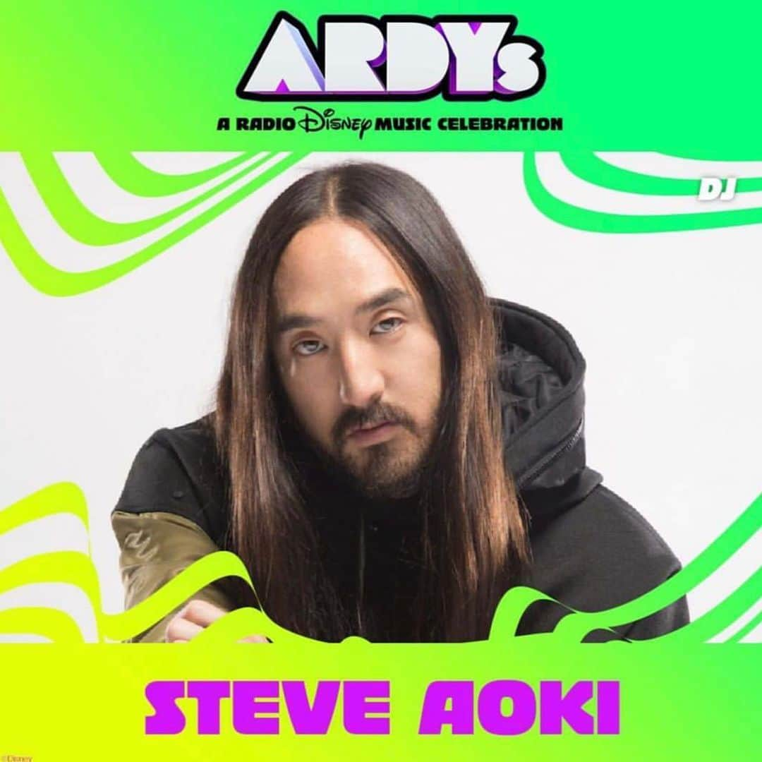 スティーヴ・アオキさんのインスタグラム写真 - (スティーヴ・アオキInstagram)「DJing tonight at #ARDYs!! Tune in tonight 8/7 c on #DisneyChannel!! @radiodisney」6月17日 4時14分 - steveaoki