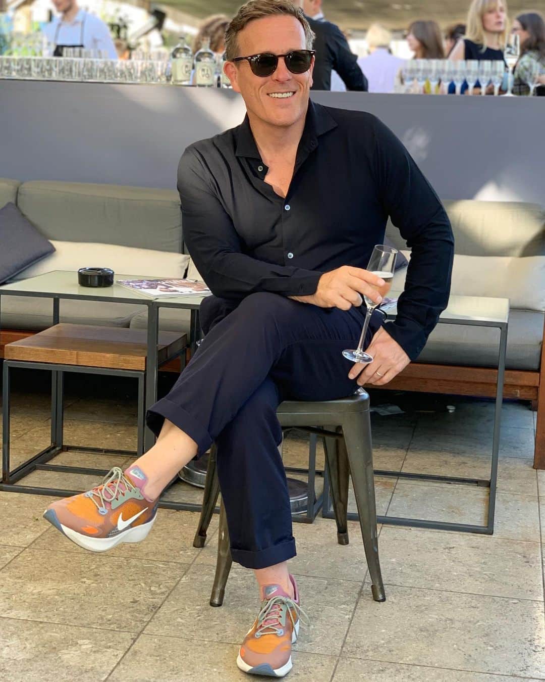 スコット・シューマンのインスタグラム：「Partying cool in my new  @zanoneofficial “ice cotton” polo! I’ve been wanting one of these for a long time and it was worth the wait! Thanks for a fun night @slowearofficial  And thanks for the photo @super__ko !! 📷」