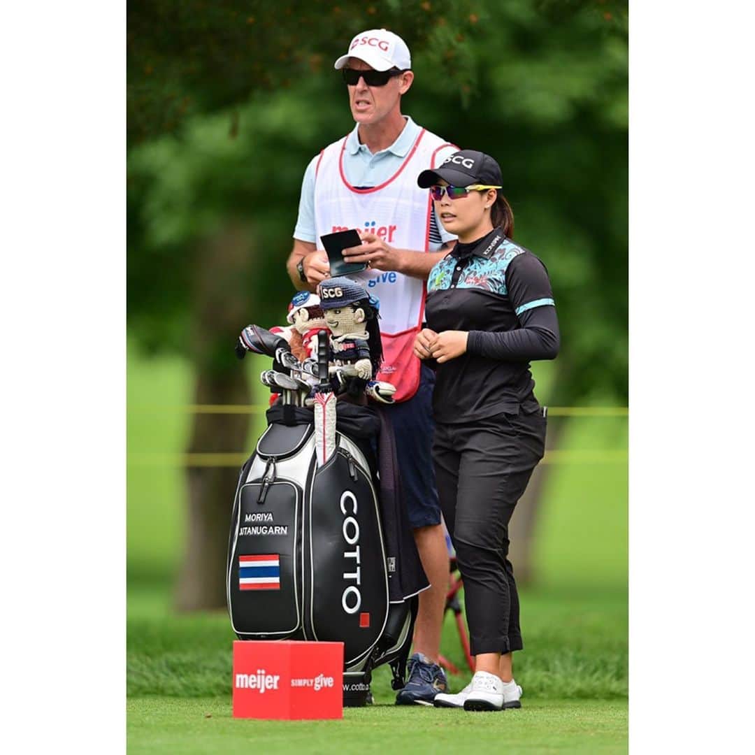 モリヤ・ジュタヌガーンのインスタグラム：「Quite happy with how I played going into the Major next week. Congrats to @brookehendersongolf for winning again this season! Thanks Meijer @meijerlpga and the #LPGA for another great tournament. #momoriya #SCG #BETAGRO #KBank #iconsiam #amazingthailand #iFLYthai #COTTO」