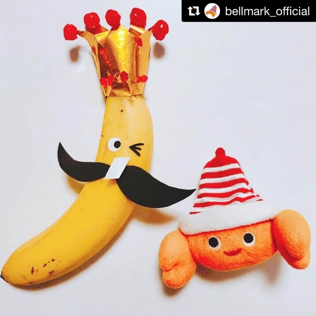 Sumifruさんのインスタグラム写真 - (SumifruInstagram)「ベルマーク財団さん @bellmark_official が、こんな可愛い王様を作ってくれました！ベルマーくんとツーショット😍  スミフルバナナを貰おうキャンペーンの応募は6/30まで！  #スミフルのベルマークバナナ  #ベルマーク」6月17日 10時04分 - sumifru_banana