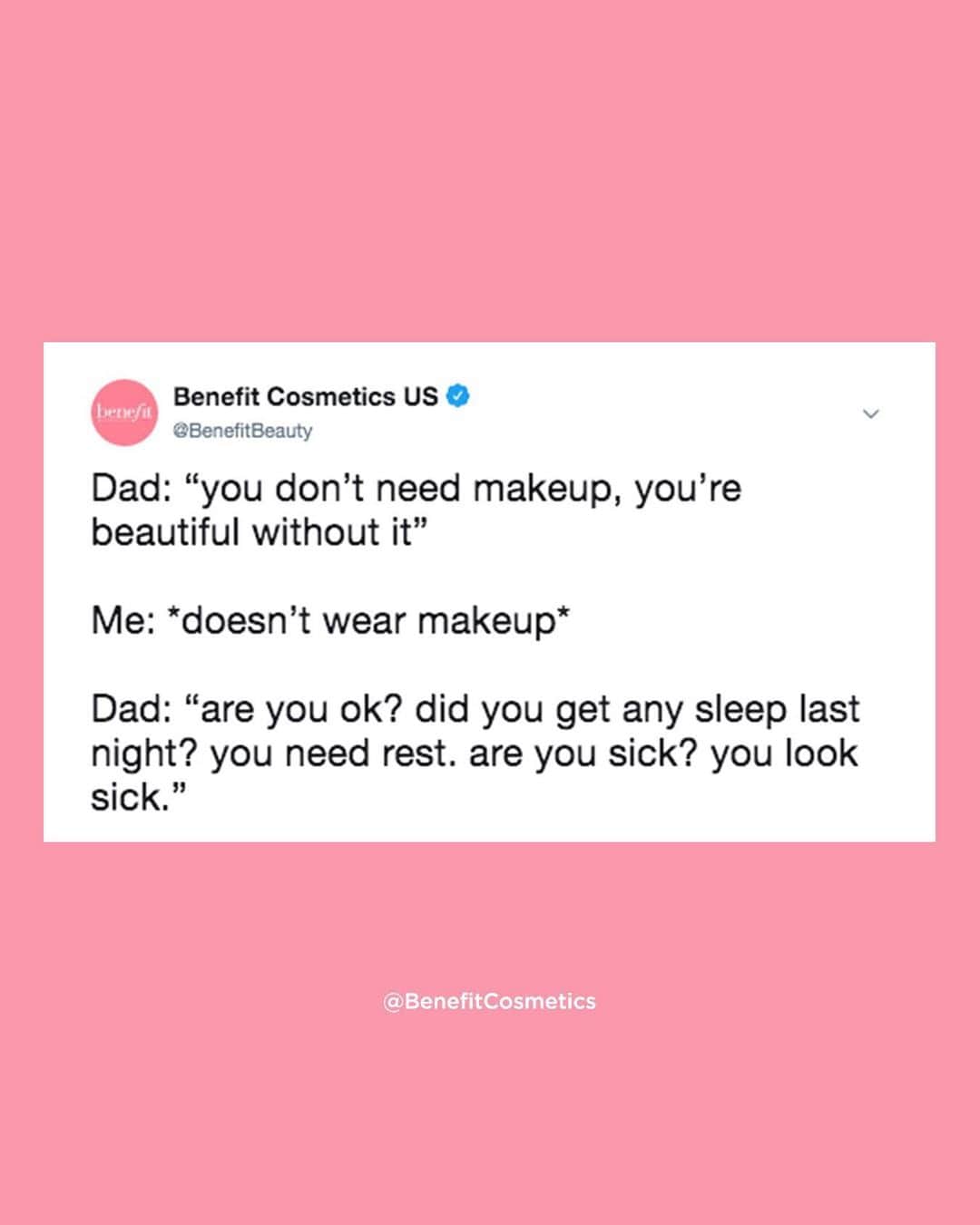 Benefit Cosmeticsさんのインスタグラム写真 - (Benefit CosmeticsInstagram)「#HappyFathersDay to those that support us through everything! Even our makeup addictions… 💞😂 #benefit」6月17日 10時36分 - benefitcosmetics