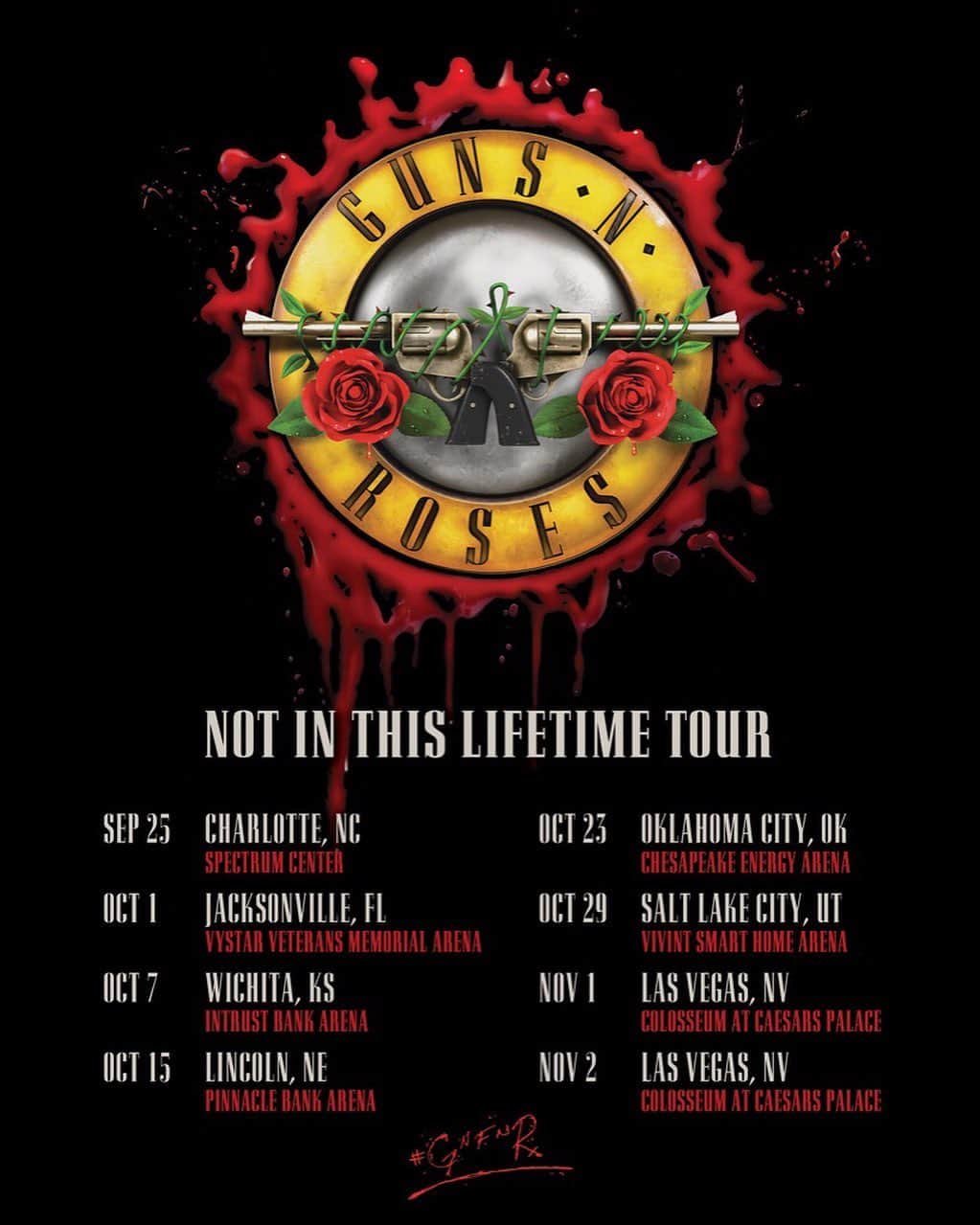 Guns N' Rosesさんのインスタグラム写真 - (Guns N' RosesInstagram)「Big. Fn. News: We’re bringing the Not In This Lifetime Tour back to the US this fall - eight new dates announced today. Link: in bio」6月17日 21時00分 - gunsnroses