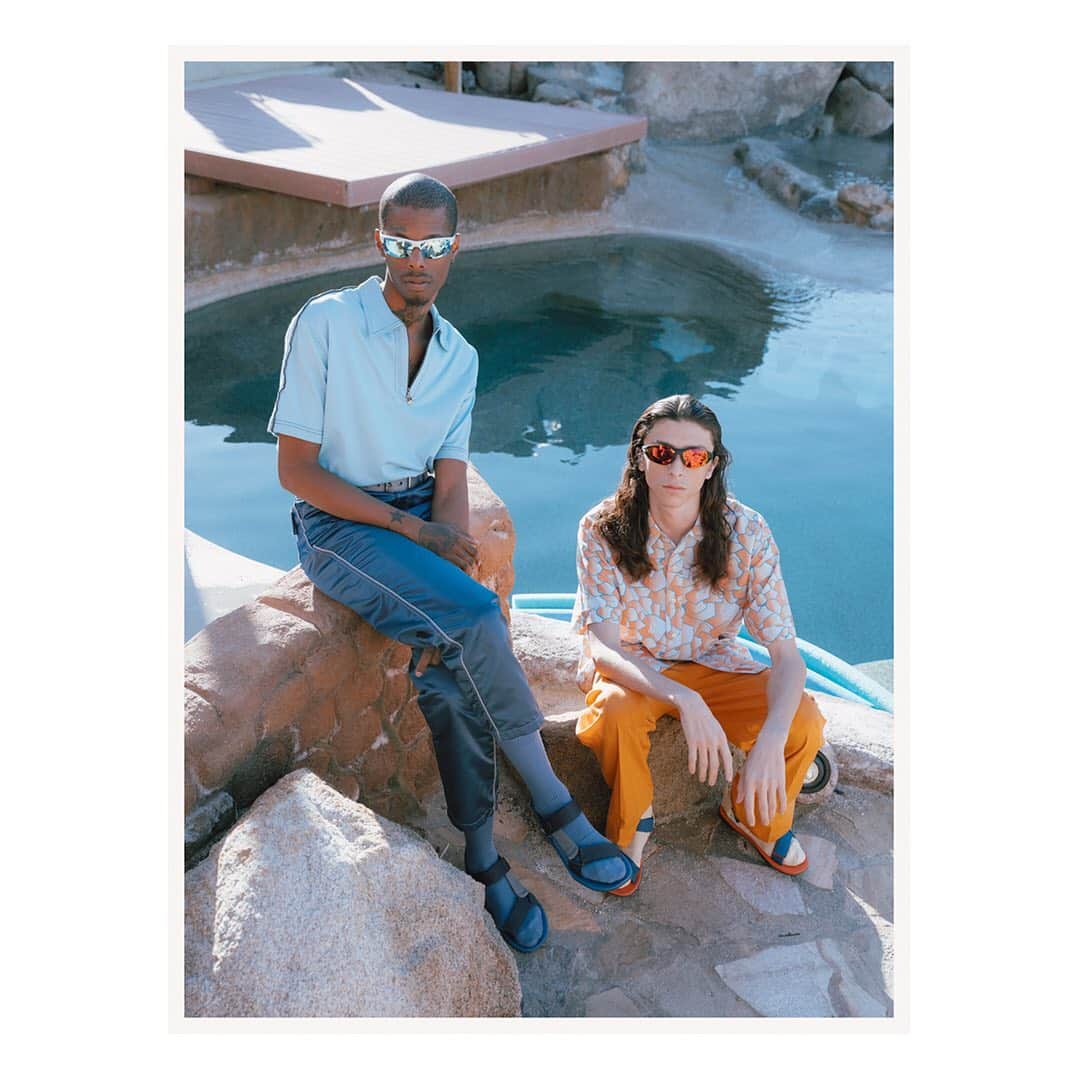 のインスタグラム：「Mix things up with Match, our new men’s sandal for #ss2019. #campershoes Creative Direction: @romainkremer Photography: @kristinleemoolman Styling: @mindy_le_brock  Hair: @lilhunty_ Creative Consulting and Production: @_pandorama」