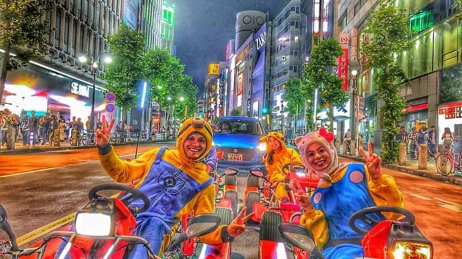 ムスタファ・アミニさんのインスタグラム写真 - (ムスタファ・アミニInstagram)「Tokyo drift 🇯🇵🏙🏎🔥🔝 #japan #tokyo #minion #gokart #drive #fun」6月17日 14時23分 - mustafaamini