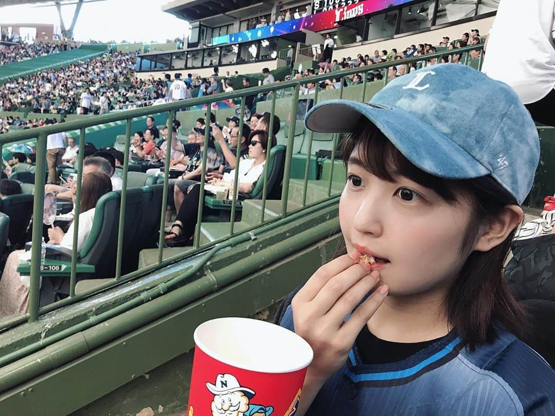 惣田紗莉渚さんのインスタグラム写真 - (惣田紗莉渚Instagram)「メットライフドームの ポップコーン 美味しいよ😚 #popcorn🍿  #popcorncaramel  #西武ライオンズ  #ポップコーン #🍿」6月17日 15時59分 - sarisari0118