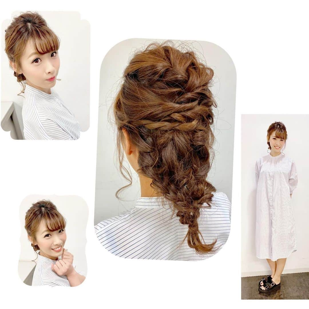 岡野綾夏さんのインスタグラム写真 - (岡野綾夏Instagram)「この#ヘアスタイル  どうなって どうやって こうなってるんだ？笑 . あみあみあみ 可愛すぎる♥️髪型が🥺💕 @mycoorde.__official  いつもありがとうございます😍 . シャツワンピは私服やけど 1枚でさらっと着こなせへん🐶 今度は、ベルトを使ってみようかな🌟 オシャレな着こなし どなたか教えて〜☀️ . #アイドルポーズ #20代ギリギリやん #もう最後にします笑 #でも女子アイドル好きなもんで #今週末 #モーニング娘19 #新メンバー決まっちゃうよ〜！！ #そわそわ #今日は #juicejuice  #ゆかにゃの卒コン」6月17日 17時19分 - ayaka.o531