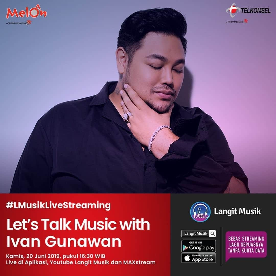 Ivan Gunawanさんのインスタグラム写真 - (Ivan GunawanInstagram)「Posted @withrepost • @langitmusik Let's Talk Music balik lagi nih!! Di hari Kamis nanti tanggal 20 Juni 2019, @ivan_gunawan siap menemani sore hari kamu sahabat. Kamu bisa nonton langsung di gedung TLT vertical garden ataua dari aplikasi langit Musik, youtube dan MAXstream ya.  #LMusikLiveStreaming」6月17日 18時35分 - ivan_gunawan