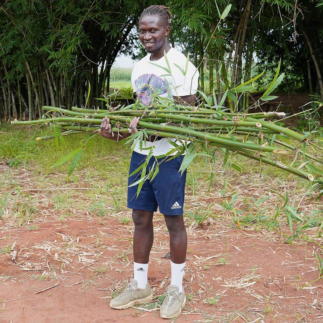 マプ・ヤンガ＝ムビワさんのインスタグラム写真 - (マプ・ヤンガ＝ムビワInstagram)「🇨🇫🎋🍅🥬🥒... Aujourd’hui,  on récupère des bambous pour planter dans le jardin de l’ @association_yangambiwa afin de s’en servir comme tuteur pour les fruits et légumes. #jardinier 😃  #work #association #associationyangambiwa #bangui #centrafrique」6月17日 19時35分 - mapou.yangambiwa