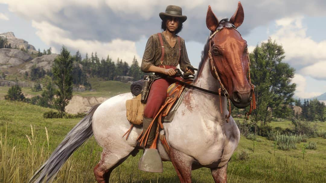 ロックスター・ゲームズさんのインスタグラム写真 - (ロックスター・ゲームズInstagram)「This week in Red Dead Online, new additions to the Wheeler, Rawson & Co. Catalogue for gunslingers looking to impress on the frontier - including The Descoteaux Hat, Alvarado Chaps and Gerden Morrow Spurs.  Plus receive a free Horse Care Package this week filled with Medicine, Reviver, nourishment and more to reward your horse’s unwavering loyalty.  More details on this and other #RedDeadOnline bonuses at the Rockstar Newswire (link in bio)」7月17日 0時47分 - rockstargames