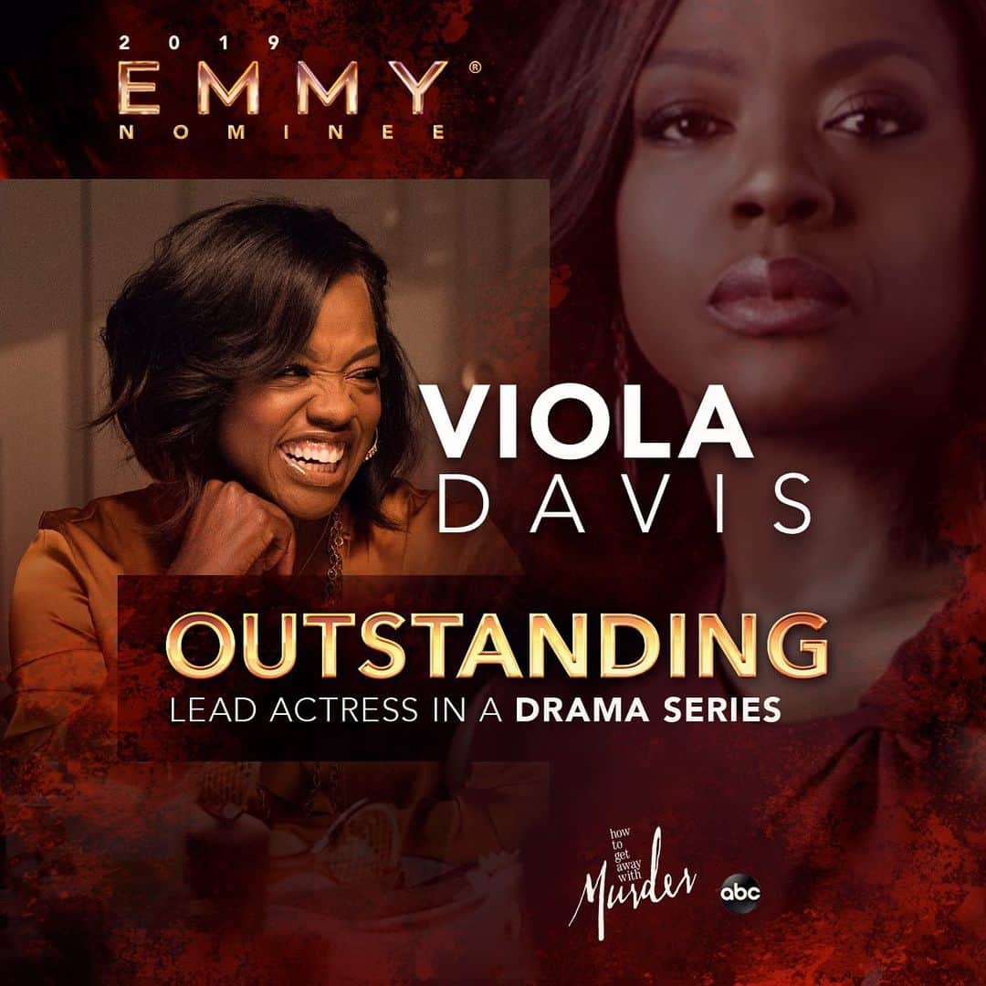 アメリカン・ブロードキャスティング・カンパニーのインスタグラム：「Congratulations to @violadavis for her #Emmy nomination for Outstanding Lead Actress In A Drama Series! #HTGAWM 👏🎉」